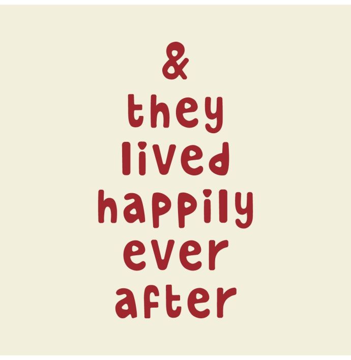 Tegeltje 'And they lived happily ever after'
