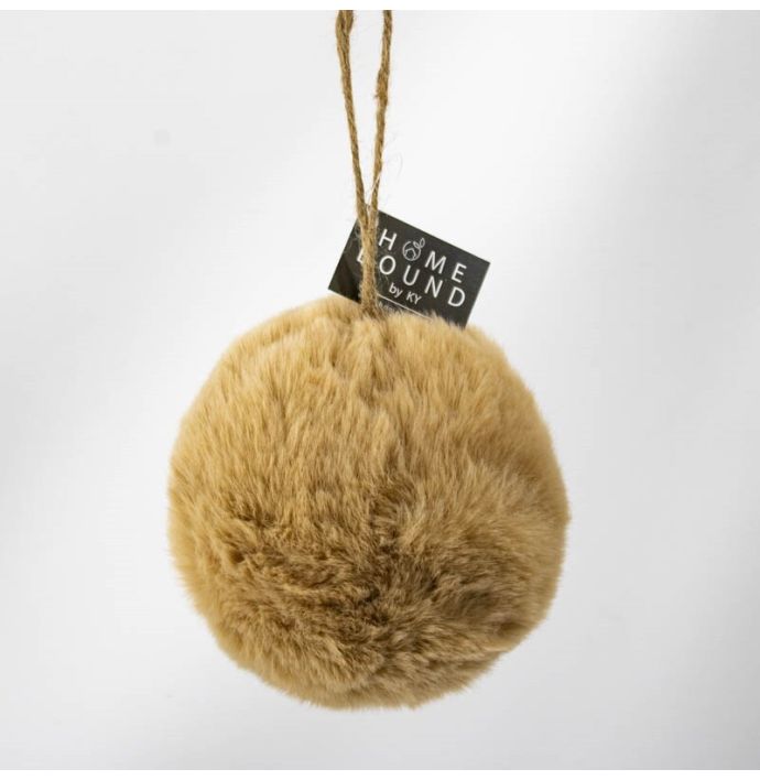 Hanger Fluffy bal taupe