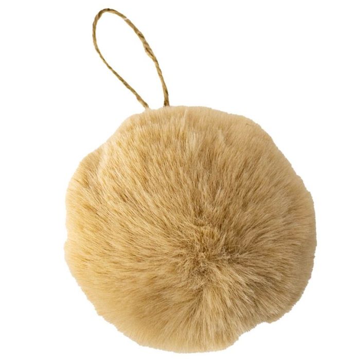 Hanger Fluffy bal taupe