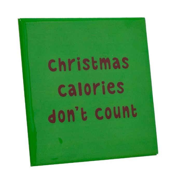 Tegeltje 'Christmas calories'