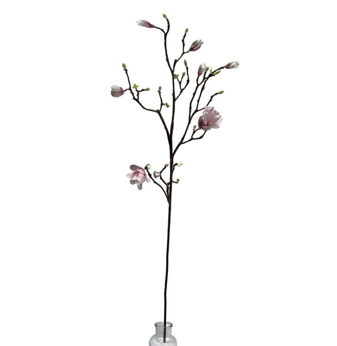 Kunsttak magnolia 123cm roze