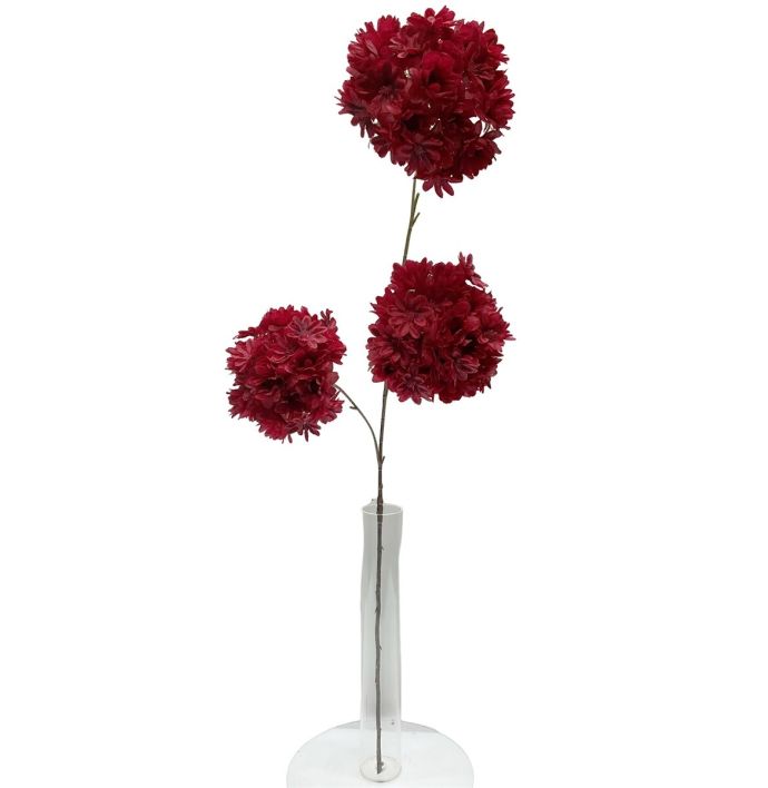 Kunsttak bolboem 83cm dieprood