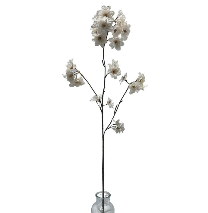 Kunsttak kersenbloesem 86cm off-white