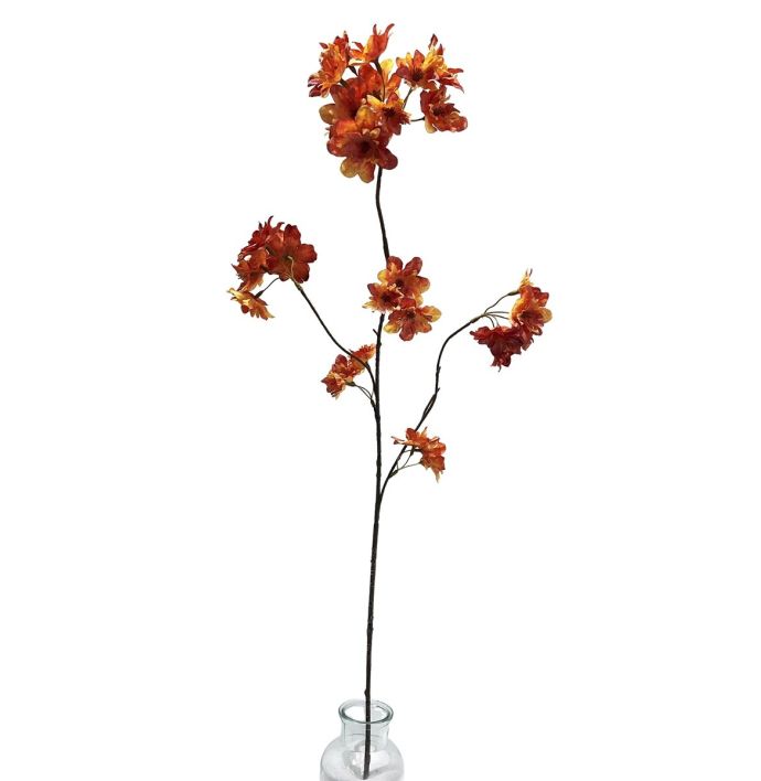Kunsttak kersenbloesem 86cm oranje