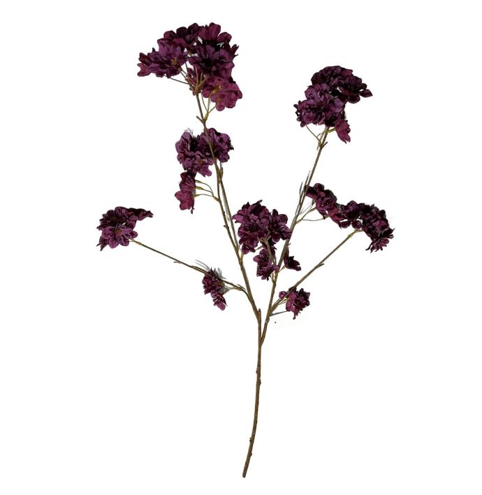 Kunsttak kersenbloesem 114cm paars