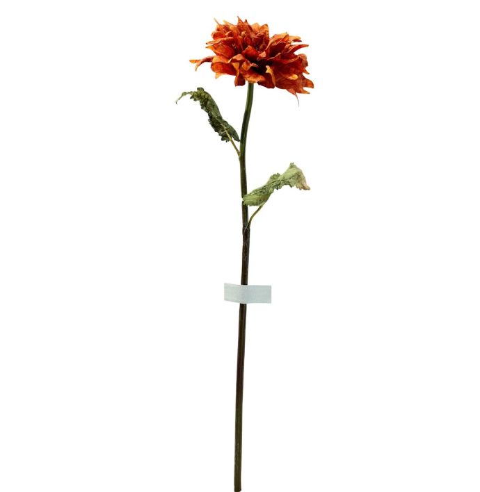 Kunstbloem dahlia 66cm oranje