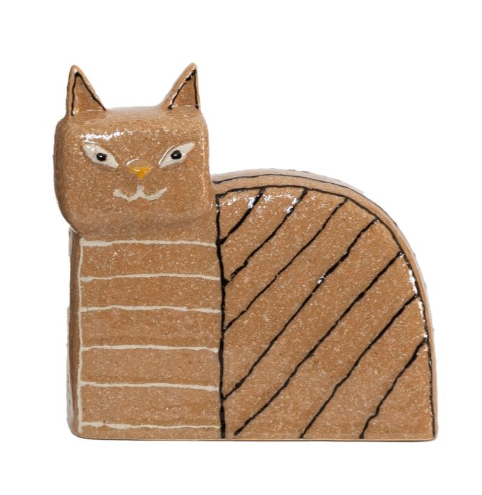 Aardewerk ornament kat Neko