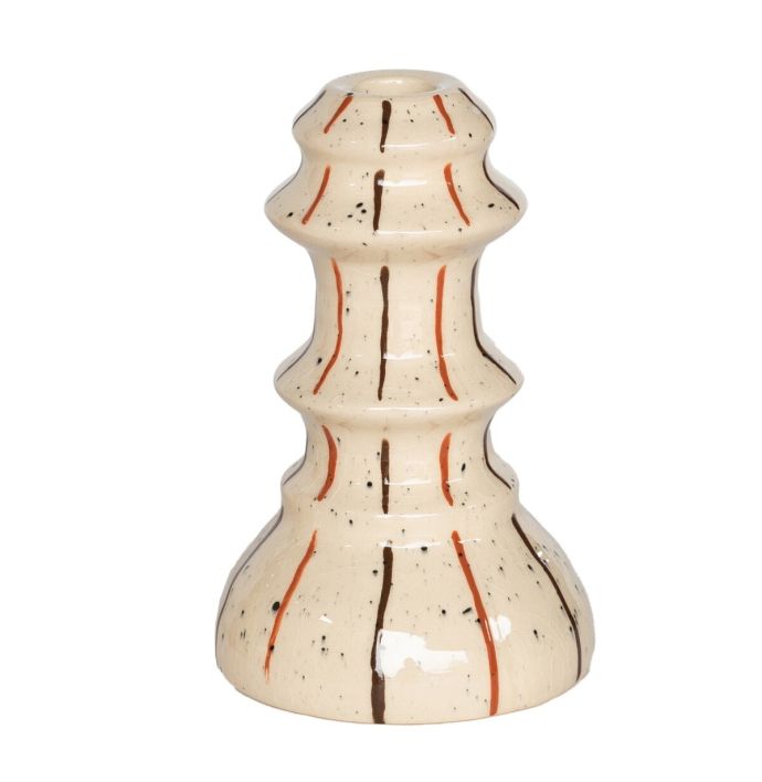 Aardewerk kaarsenstandaard Pale L