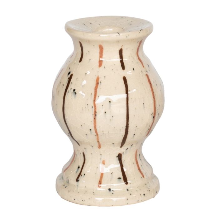 Aardewerk kaarsenstandaard Pale M