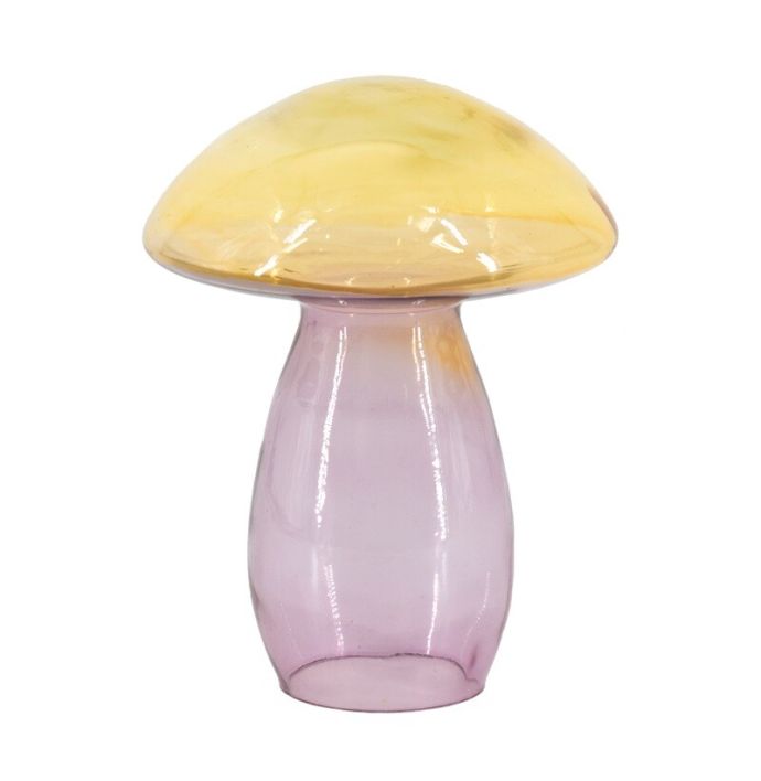 Glazen paddenstoel two-toned