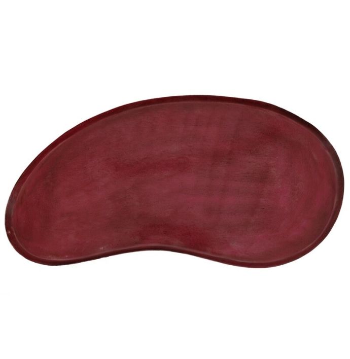 Metalen dienblad kidney roze