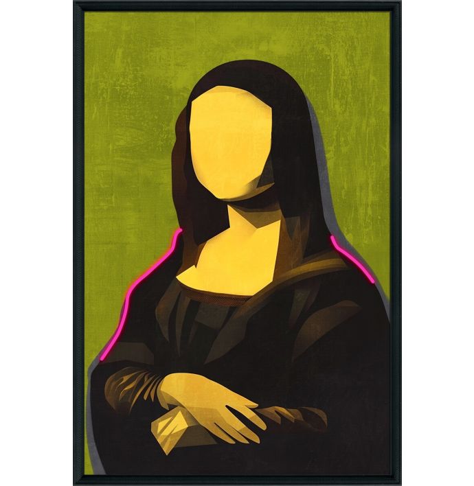 Schilderij met LED Mona Lisa