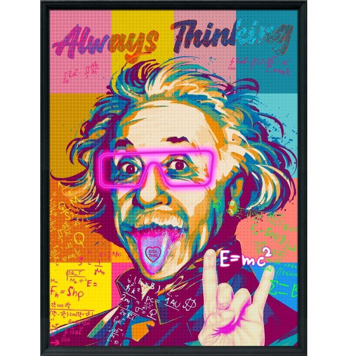 Schilderij met LED Electric Einstein