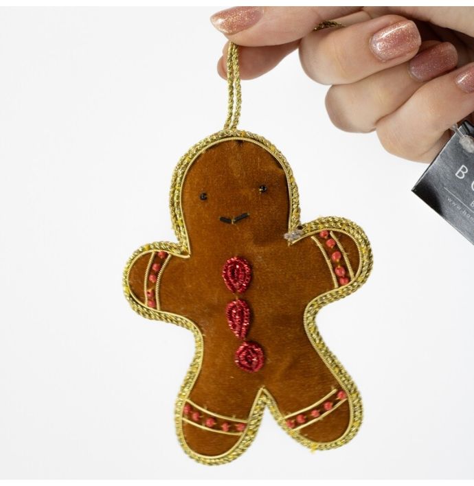 Hanger met kralen peperkoekmannetje