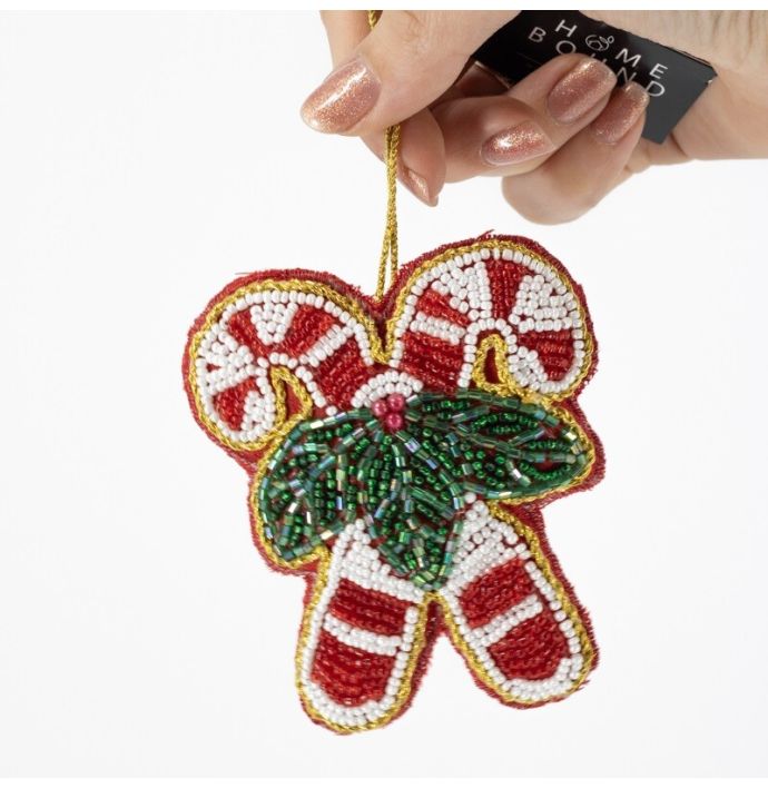 Hanger met kralen candy cane