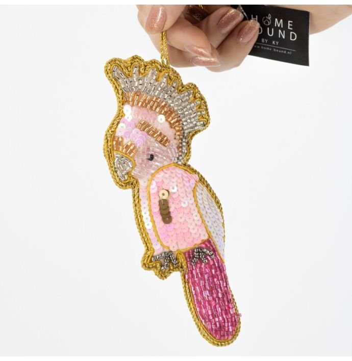 Hanger met kralen papegaai