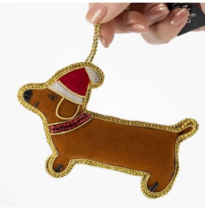Hanger met kralen dachshund
