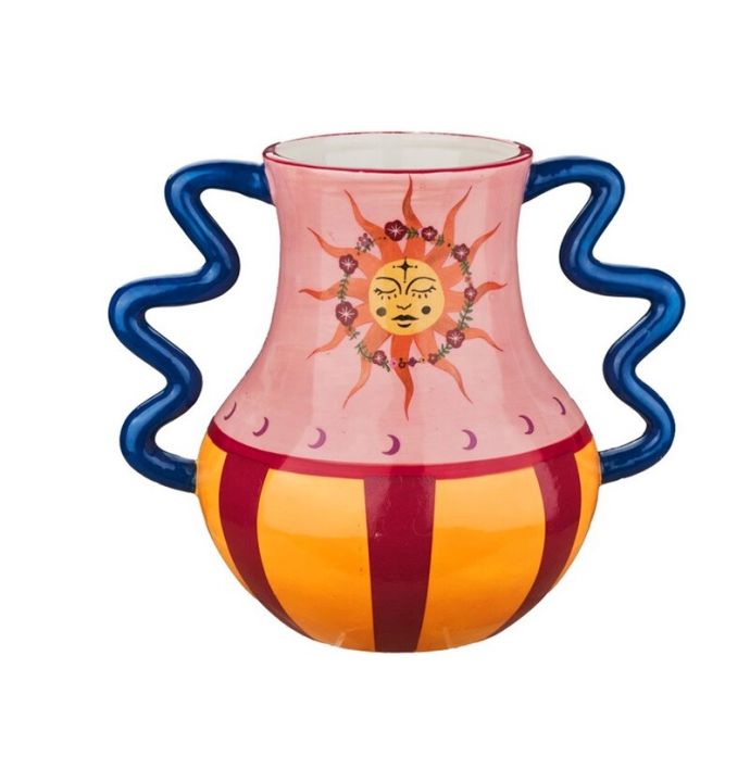 Aardewerk vaas solar