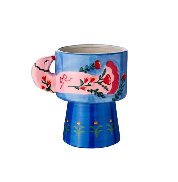 Aardewerk vaas sapphire crest