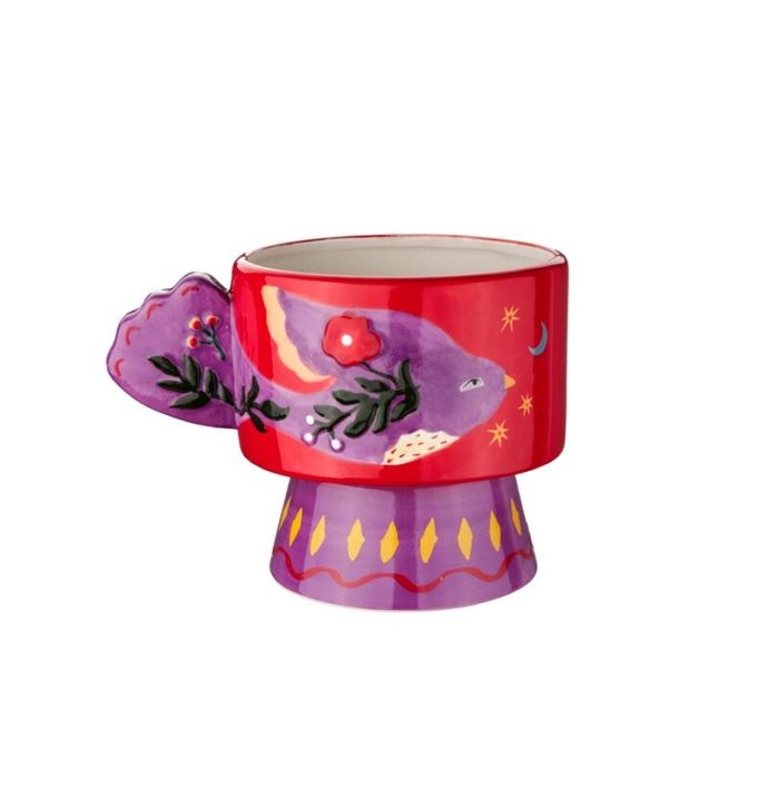 Aardewerk vaas duskdove