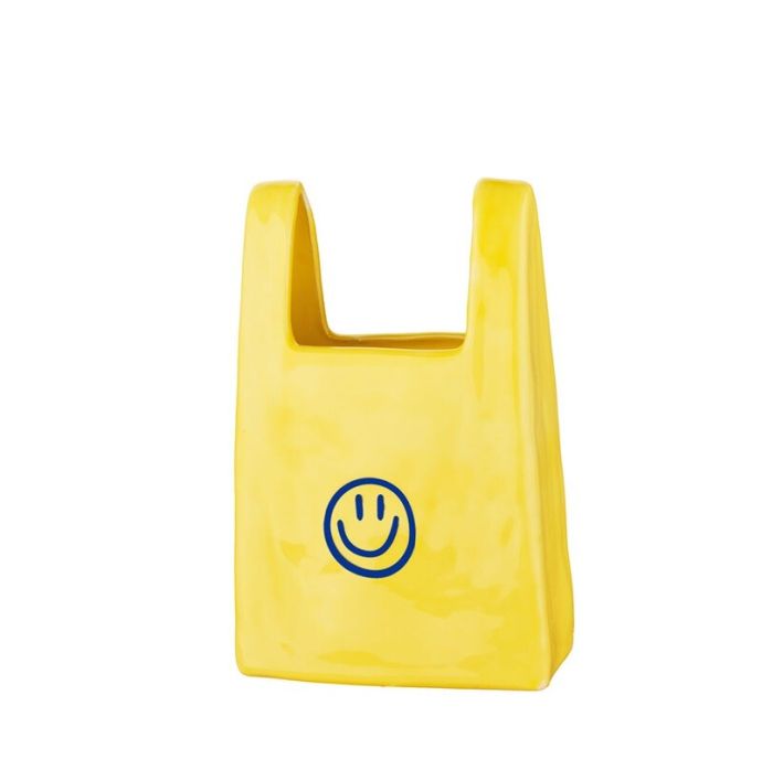 Aardewerk shopper smiley