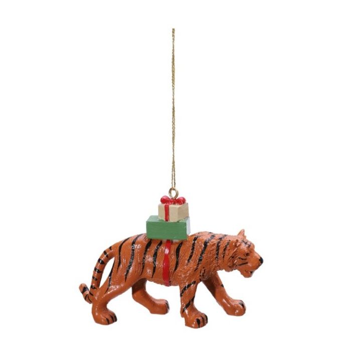 Hanger tijger met cadeau