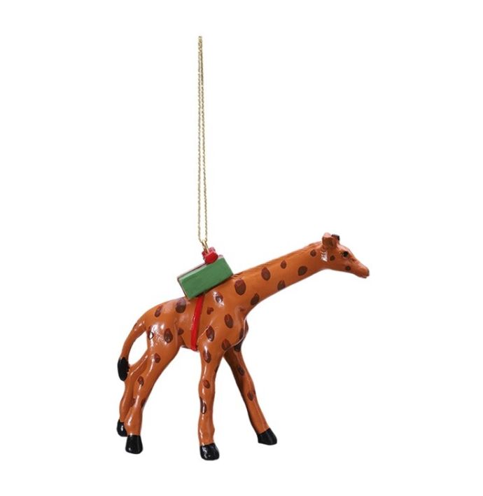 Hanger giraffe met cadeau