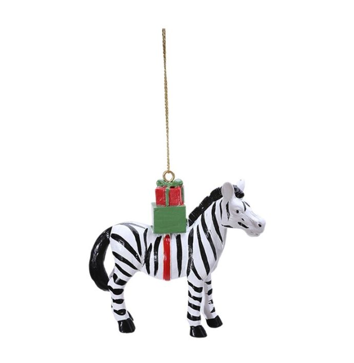 Hanger zebra met cadeau