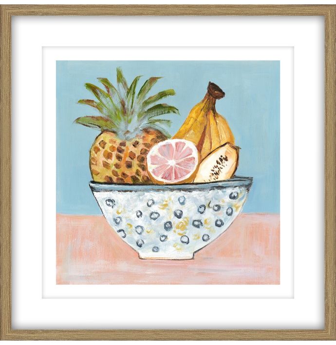 Schilderij met frame fruitschaal