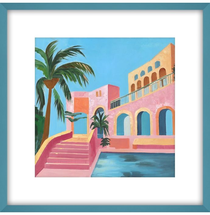 Schilderij met frame Mediterraans