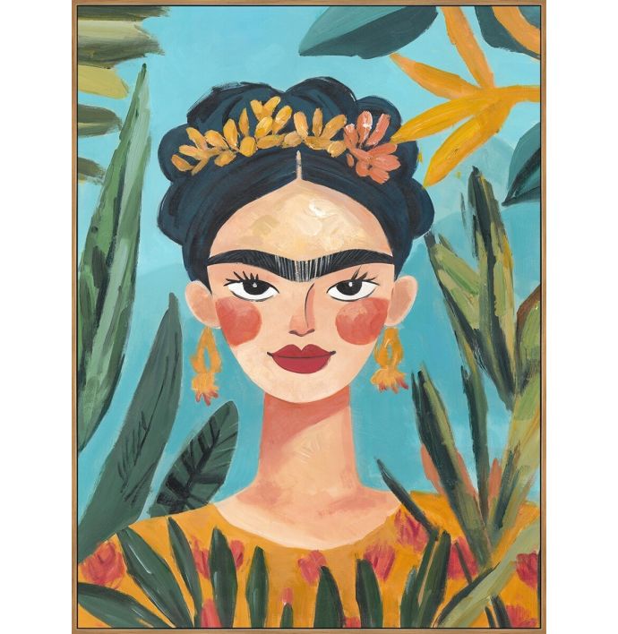 Schilderij met frame Frida Kahlo