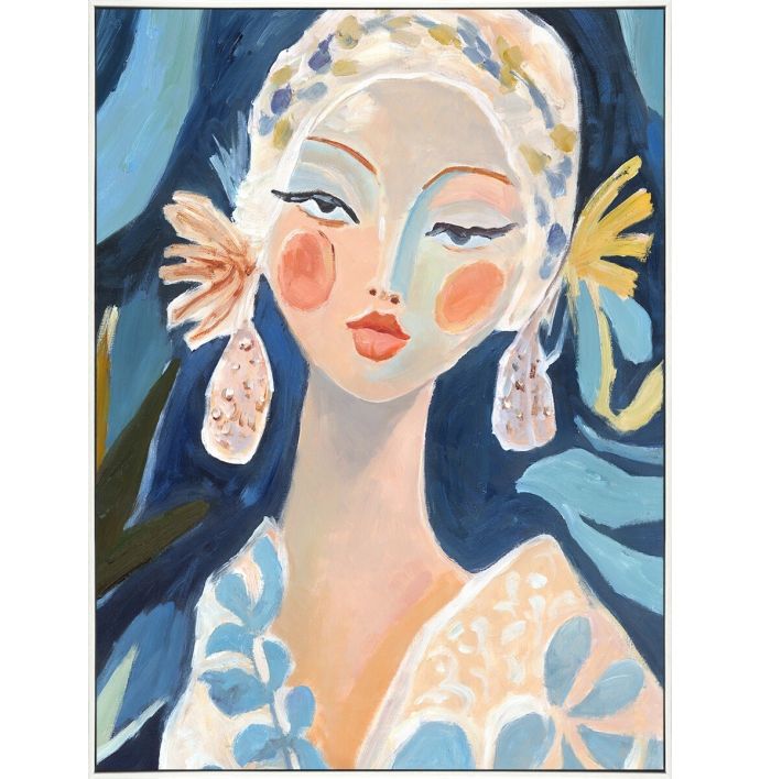 Schilderij met frame vrouw