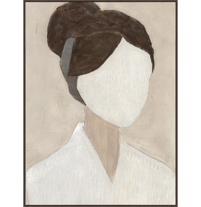 Schilderij met frame vrouw abstract