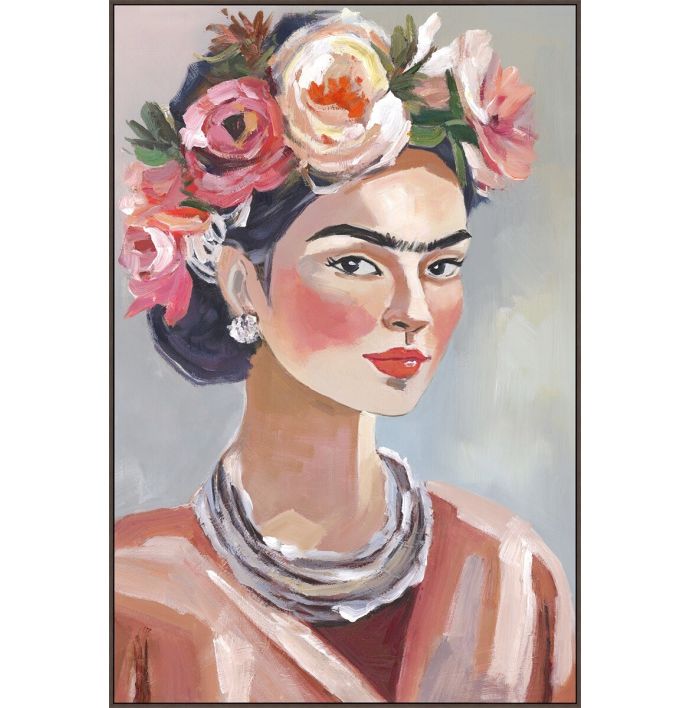 Schilderij met frame Frida Kahlo