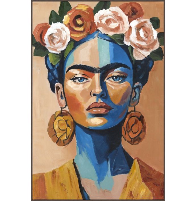 Schilderij met frame Frida Kahlo