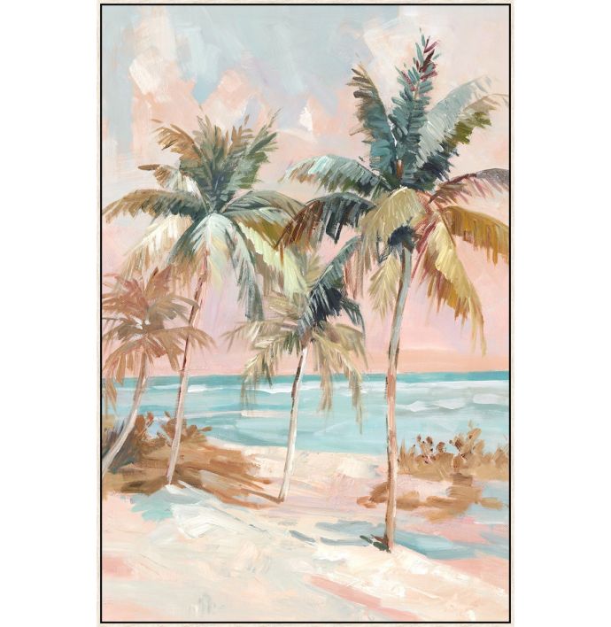 Schilderij met frame palm beach