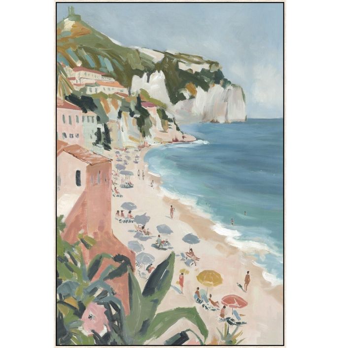 Schilderij met frame Mediterraans strand 