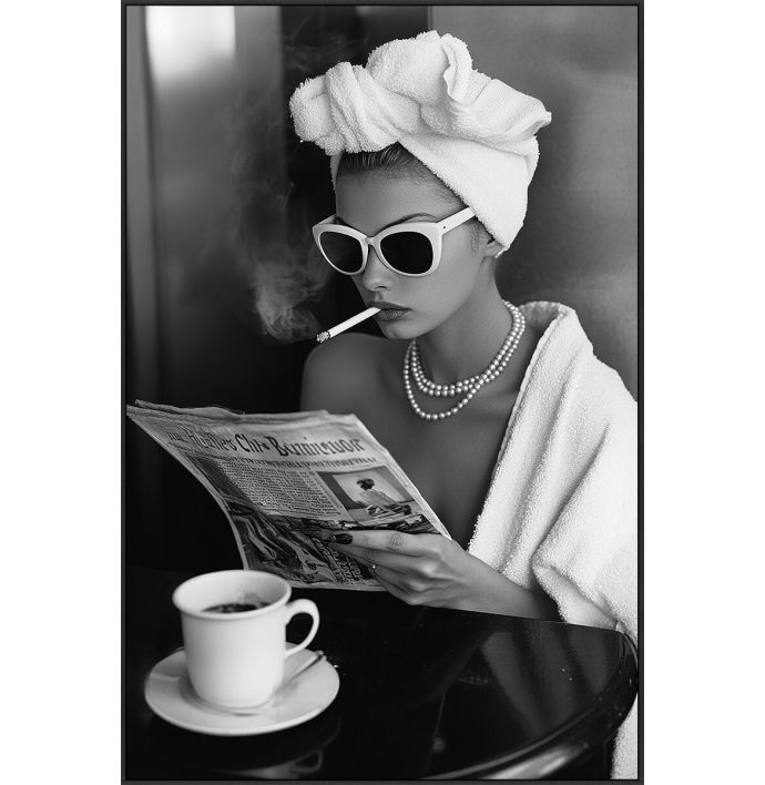 Schilderij met frame newspaper 