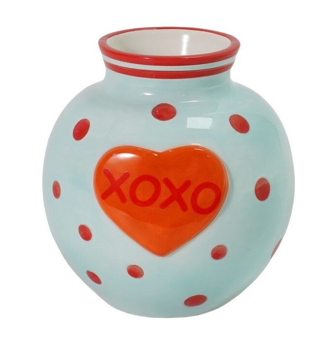 Aardewerk vaas Heart