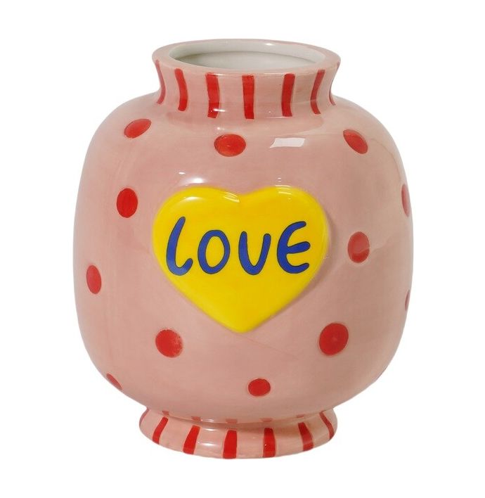 Aardewerk vaas Love