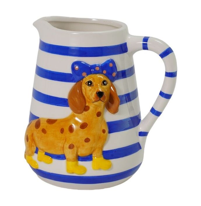 Aardewerk vaas teckel