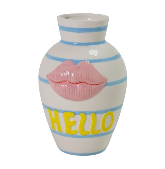 Aardewerk vaas Hello kiss