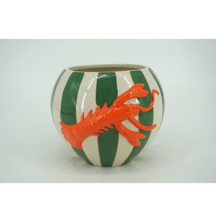 Aardewerk vaas lobster