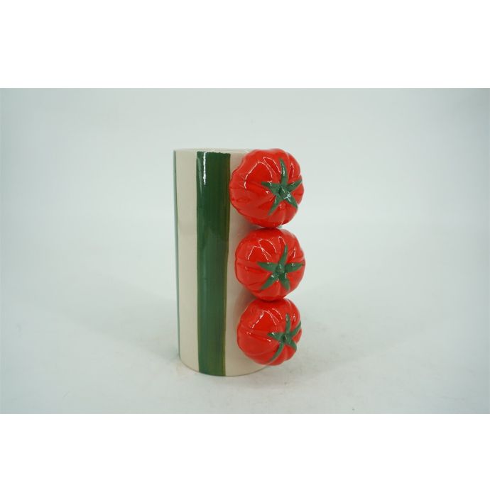 Aardewerk vaas tomatoes