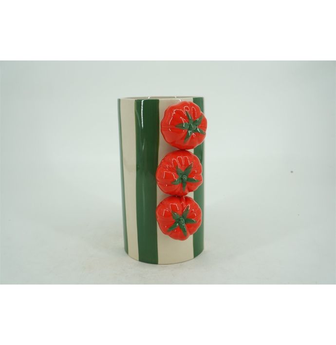 Aardewerk vaas tomatoes