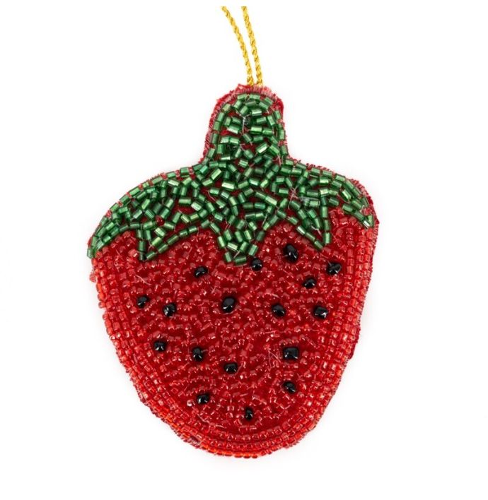 Hanger met kralen aardbei
