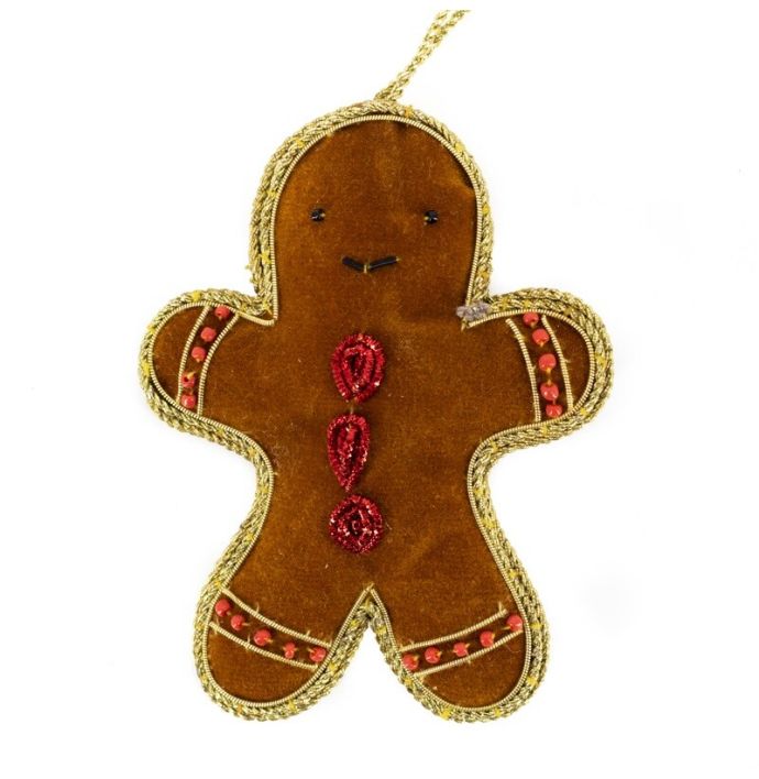 Hanger met kralen peperkoekmannetje