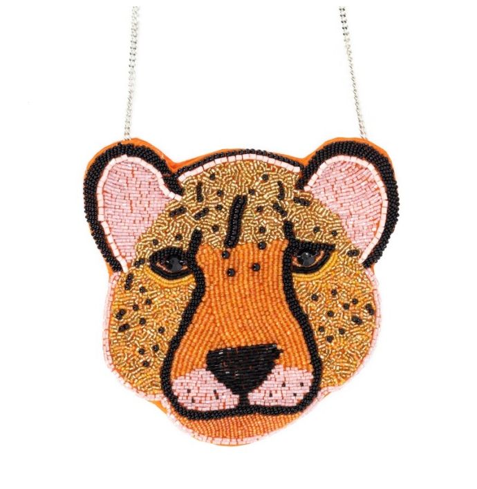 Tasje met kralen luipaard