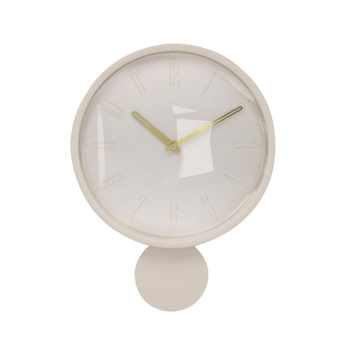 Wandklok Circa met pendulum off-white