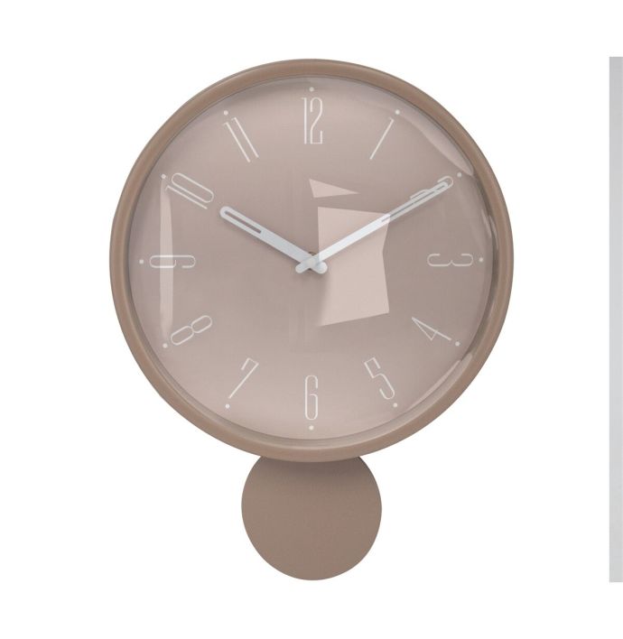 Wandklok Circa met pendulum beige